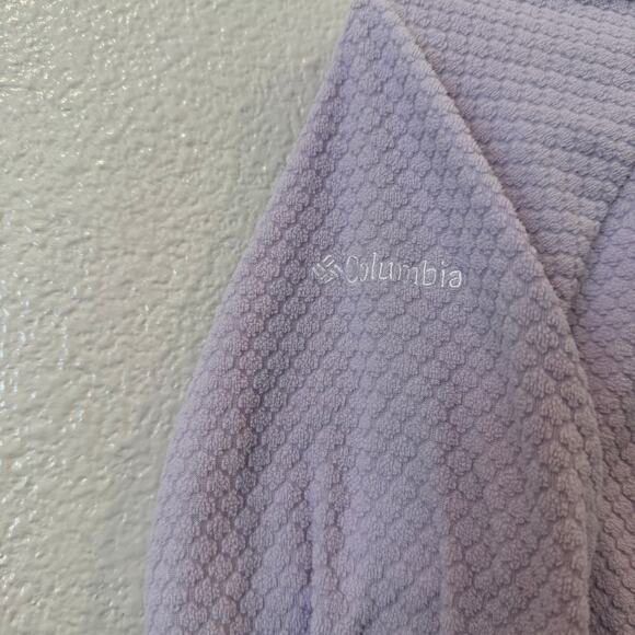 Columbia Glacial IV Half Zip Fleece Top lilac lavender purple textured - Picture 8 of 10